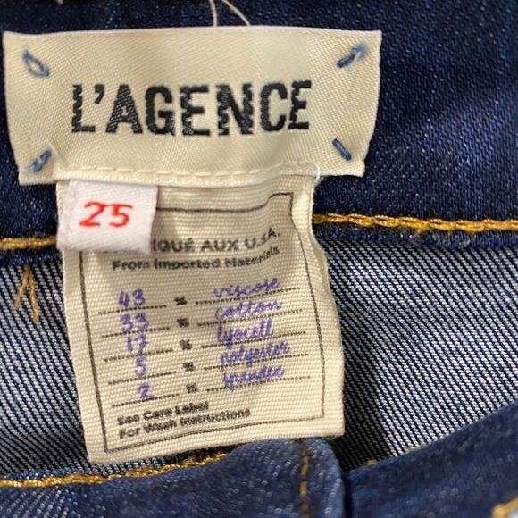 L'AGENCE Margot High Rise Skinny Thunder Destruct Jeans - Picture 4 of 7